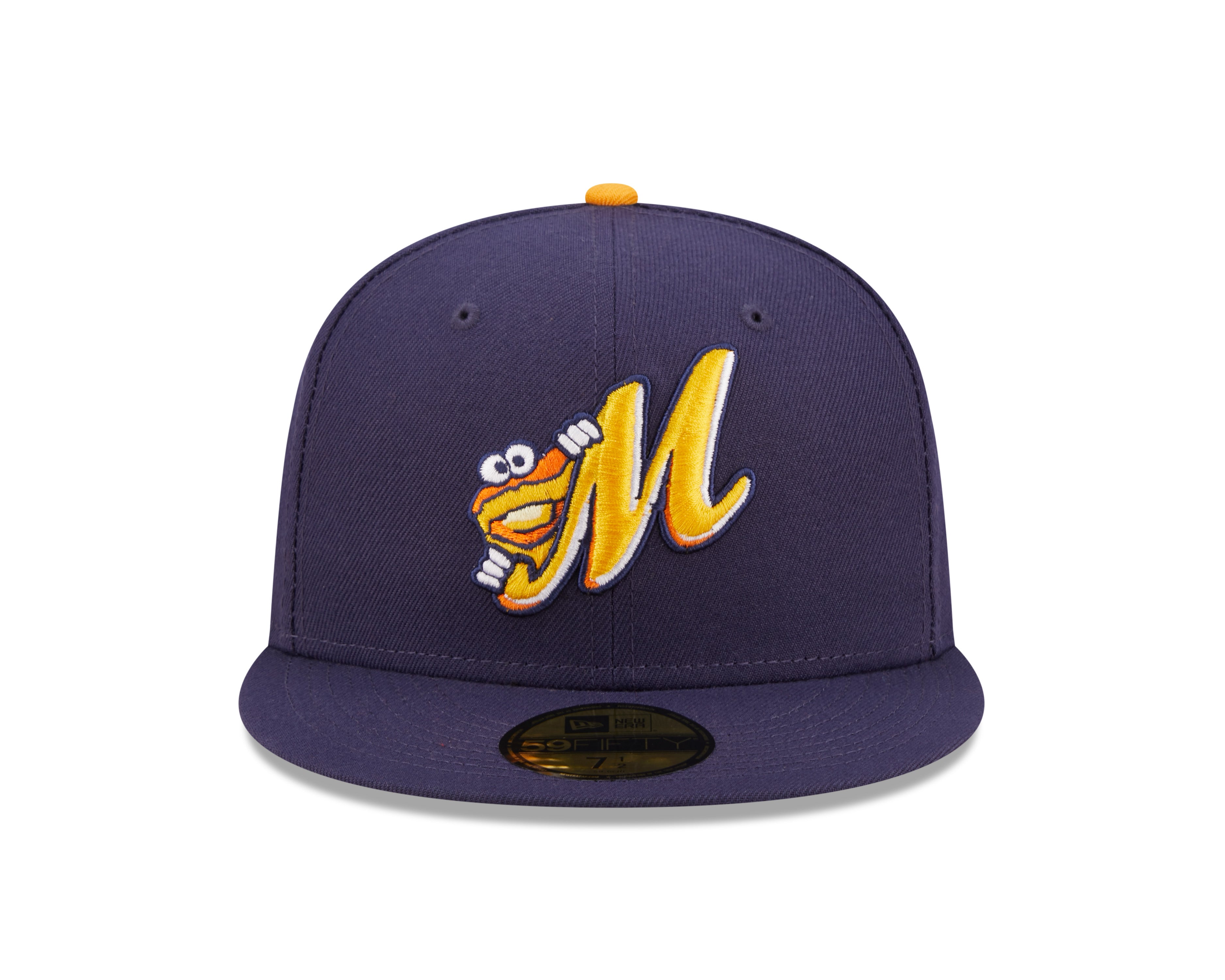 Men's Montgomery Biscuits New Era Gold Authentic Collection Alternate Logo  59FIFTY Fitted Hat