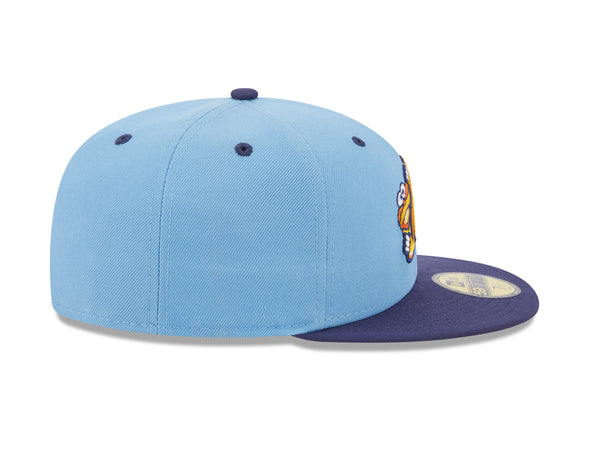 Montgomery Biscuits Official Powder Blue Fitted Hat